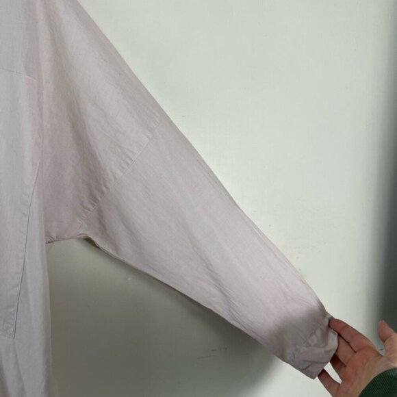 Gai + Lisva Annie shirt Pink Oversized Tunic Organic Cotton Lagenlook Size 40 - Picture 5 of 12